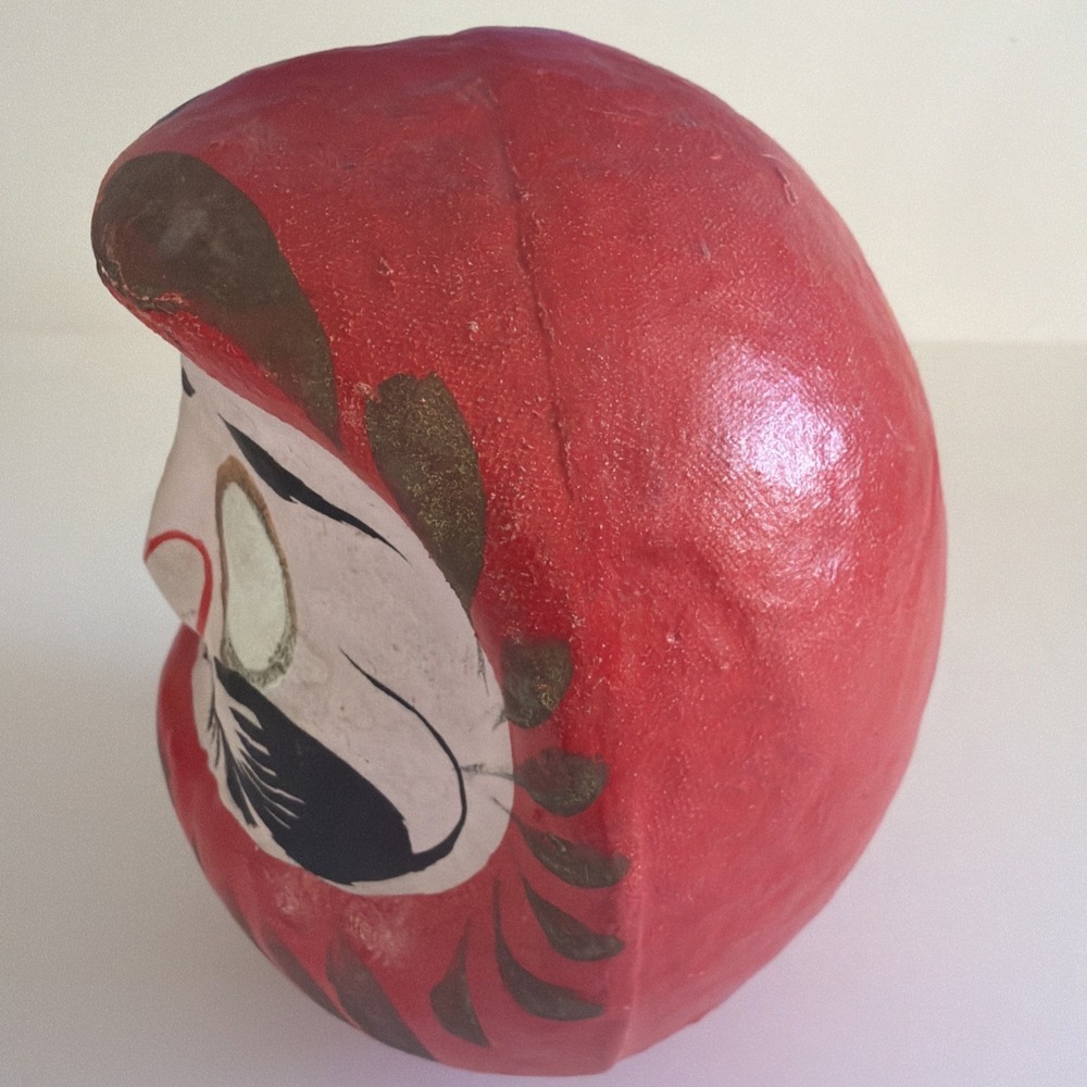 Japanese 6" H Red Daruma Doll Wish Making for Good Fortune Success Made in Japan - Picture 4 of 9